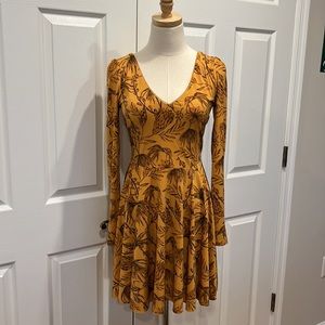 Kimchi Blue long sleeved yellow dress